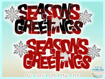 Seasons Greetings Buffalo Plaid Quote Svg Dxf Eps Png PDF Product Image 3
