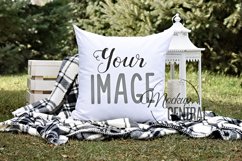 Outdoor Nature Mockup Square Pillow Photo, JPG Product Image 1