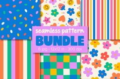 Colorful Digital Papers, Spring Summer Pattern Bundle. Product Image 1