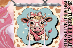 Cozy Escapes 20oz tumbler wrap, Cute Cow Product Image 1