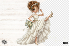 Cute Wedding Bride Clipart Product Image 1