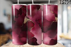 Burgundy Alcohol Ink Tumbler Wrap - High Quality 300 Dpi Product Image 1