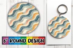 Oceanic Patterns: Sublimation Circles &amp; Keychain Product Image 1