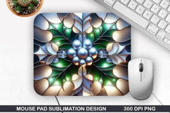 Flowers Mouse Pad Sublimation,Christmas Mouse Pad PNG Design Product Image 1