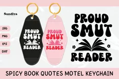 Spicy Book Lover Motel Keychain SVG - Proud Smut Reader Product Image 1