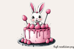 Pink Black Easter Clipart Bundle PNG Product Image 5