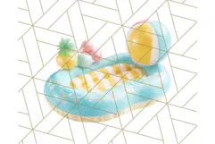 Sky Blue and Sunshine Yellow Summer Clipart PNG, Tropical Product Image 4