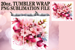 Sublimation Delight 20oz tumbler wrap, Flowers Product Image 1