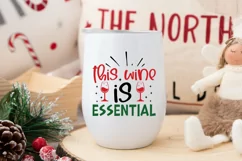 Christmas Wine Glass Quote SVG | This Wine Is Essential Product Image 3