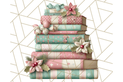 Pastel Christmas Clipart, Mint and Blush Holiday PNG Product Image 4