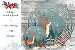 Winter Forest Wind Spinner, Christmas Deer Wind Spinner PNG Product Image 1