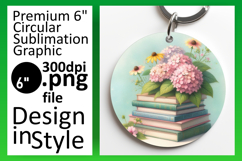 Whimsical Circle PNG Sublimation Design , Books Product Image 1