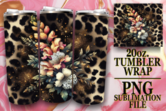 ENCHANTING VIEWS 20oz TUMBLER WRAP, Leopard Prints Product Image 1