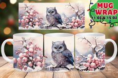 RETRO Winter Fantasy 11oz 15oz Wrap, Owl Product Image 1