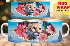 Peekaboo Charm: Mug Wrap Sublimation with Floral Flair Product Image 1