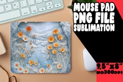 3D Flower Hole Design Mouse Pad Sublimation PNG Product Image 1
