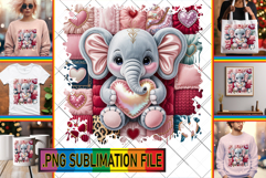 Cozy Sublimation PNG Art, Valenines Animals Product Image 1