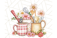Cottagecore Kitchen Clipart, Vintage Country Floral Kitchen Product Image 4
