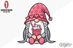 Valentine Gnome Sublimation Clipart - High Quality Design Product Image 4