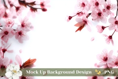 Sakura Background Mockup Design, Floral Background Product Image 1