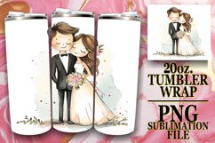 Timeless Watercolor Wedding Theme: Tumbler Sublimation Joy Product Image 1