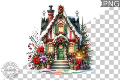 Christmas House Sublimation - Clipart PNG Design Product Image 1