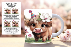 Gift 11oz Mug Wrap Png Artwork , Cute Cow Product Image 1