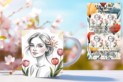 Bold 11oz Mug Wrap Png Artwork , Beauty Woman Product Image 1