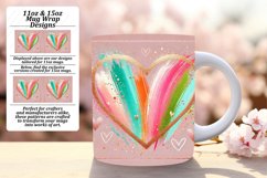 Custom 11oz Mug Wrap Png Design , Heart Product Image 1
