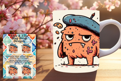 Vibrant 11oz Mug Wrap Png Artwork , Monster Product Image 1