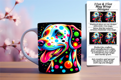 Glamorous 15oz Mug Wrap Png Template , Dog Product Image 1