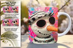 Holiday Snowman Sublimation Mug Wrap 11oz/15oz Summer Snow Product Image 1