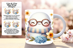 LUXE PNG Mug Wrap Design 15oz , Cute Ghost Product Image 1