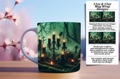 Whimsical 15oz Mug Wrap Png Artwork , Horror Halloween Product Image 1