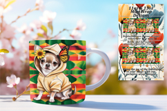 CUSTOM 11oz Mug Wrap PNG Artwork , Cute Dog Product Image 1
