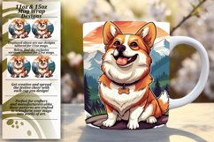 Mountain Wanderer Dog Mug Wrap Sublimation Product Image 1