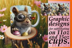 Whimsical Spring Mug Wraps: 3D Easter Animal Edition Product Image 1