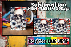 Uplifting moments 11oz 15oz sublimation wrap, Skull USA Product Image 1