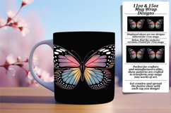 Artful 11oz Mug Wrap Png Template , Butterfly Product Image 1