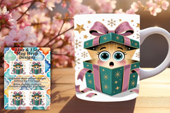 Artistic 15oz Mug Wrap Png Design , Cute Christmas Product Image 1