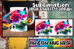 Gentle vibes sublimation print wrap, Butterfly Product Image 1