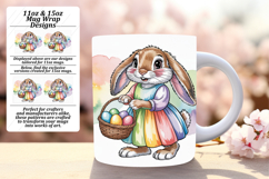 SLEEK PNG Mug Wrap Design 11oz , Easter Bunny Product Image 1