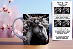 Trendy 11oz Mug Wrap Png Design , Horse Product Image 1