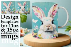 Watercolor Easter Bunny Mug Art: Springtime Joy Product Image 1