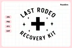 Funny Hangover Kit Saying SVG | Last Rodeo Recovery Kit Product Image 3