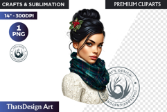 Alpine Winter Sports Fashion and Cabin Clipart PNG Product Image 1