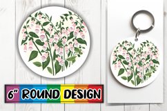 Floral Heart Round Design for Sublimation PNG Product Image 1