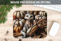 Cat Mouse pad Sublimation - Thanksgiving PNG Design Product Image 1