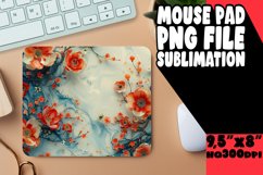 Beautiful 3D Marble and Flower Mouse Pad Design Product Image 1