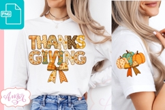 Thanksgiving shirt sublimation PNG, Fall Sleeve sublimation Product Image 1